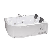 Ванна акрилова Iris 180х120 см з гідромасажем правостороння білий TLP-631 R new