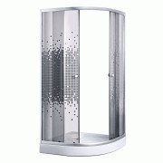 Душевая кабина Sansa 90х90 см профиль сатин/стекло прозрачное с узором мозаика серый S-90/15M