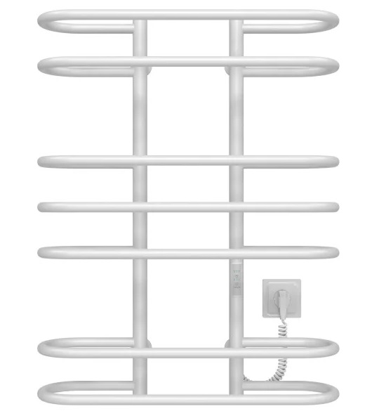 Электрический полотенцесушитель Deffi Британика П7 600х800 правое подключение WD03 белый C.BR.80.60.7.E.W.R.3