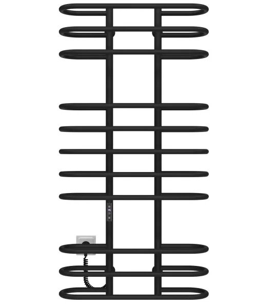 Електрична сушарка для рушників Deffi Британіка П11 600х1200 ліве підключення JD03 чорний C.BR.120.60.11.E.B.L.1
