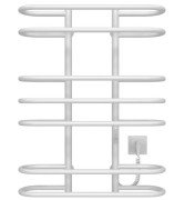 Электрический полотенцесушитель Deffi Британика П7 600х800 правое подключение WD03 белый C.BR.80.60.7.E.W.R.3