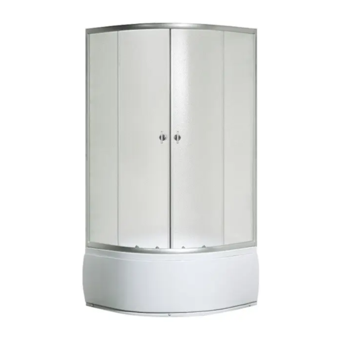 Душова кабіна Fabio 90х90 см профіль сатин/скло матове шиншила F-90/45