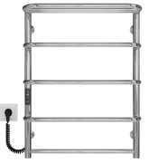 Электрический полотенцесушитель Deffi Стандарт с полкой П5 500х700 левое подключение JD03 хром C.SP.70.50.5.E.C.L.1