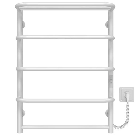 Електрична сушарка для рушників Deffi Стандарт з полицею П5 500х700 праве підключення WD03 білий C.SP.70.50.5.E.W.R.3