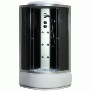 Гидромассажный бокс Fabio 100х100 см профиль сатин/стекло серый TMS-885/40-100+КПУ