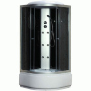 Гідромасажний бокс Fabio 90х90 см профіль сатин/скло сірий TMS-885/40-90