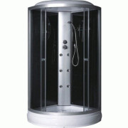 Гидромассажный бокс Fabio 90х90 см профиль сатин/стекло серый TMS-885/15-90