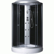 Гидромассажный бокс Fabio 90х90 см профиль сатин/стекло серый TMS-885/15-90+КПУ
