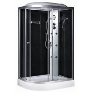 Гидромассажный бокс Fabio 120x80 см профиль сатин/стекло серый TMS-886/15 R+КПУ