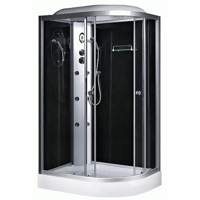 Гідромасажний бокс Fabio 120x80 см профіль сатин/скло сірий TMS-886/15 L+КПУ