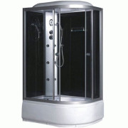 Гидромассажный бокс Fabio 120x80 см профиль сатин/стекло серый TMS-886/40 L+КПУ