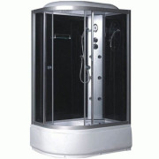 Гидромассажный бокс Fabio 120x80 см профиль сатин/стекло серый TMS-886/40 R+КПУ