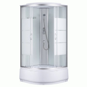 Гидробокс Sansa 90х90 см профиль сатин/стекло прозрачное-lines 7790A/40