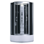 Гидромассажный бокс Fabio 90х90 см профиль сатин/стекло серый SW-8809