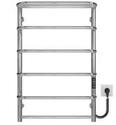 Електрична сушарка для рушників Deffi Стандарт з полицею П6 500х800 праве підключення JD03 хром C.SP.80.50.6.E.C.R.1