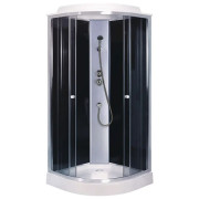 Гідробокс Sansa 90х90 см профіль сатин/скло сіре 6690A/90-15Ч