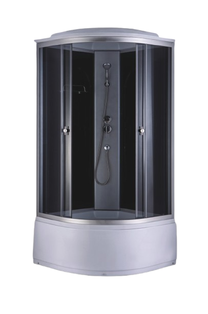 Гидробокс Sansa 90х90 см профиль сатин/стекло серое 888/40Ч