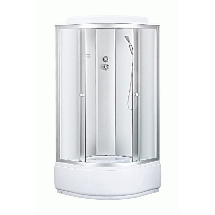 Гідробокс Sansa 90х90 см профіль сатин/скло фабрик 6690A/40