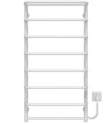 Электрический полотенцесушитель Deffi Стандарт с полкой П8 500х1000 правое подключение WD03 белый C.SP.100.50.8.E.W.R.3