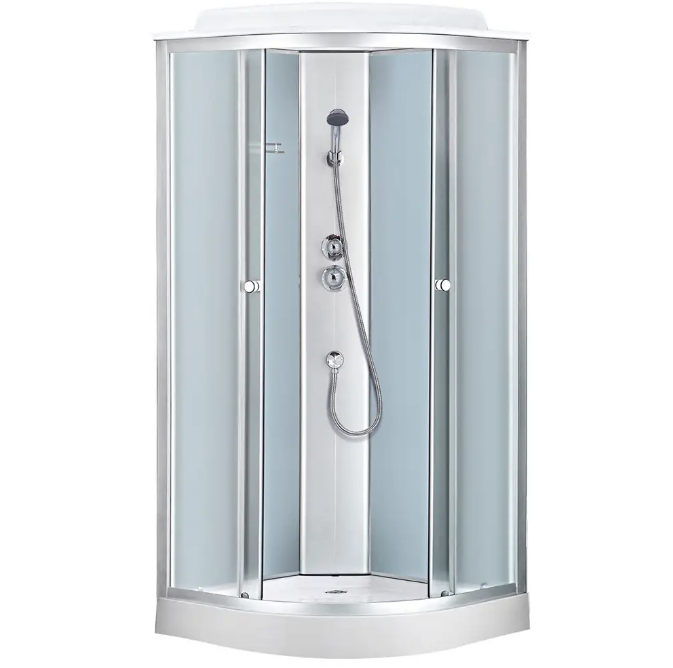 Гидробокс Sansa 90х90 см профиль сатин/стекло фабрик 8890D