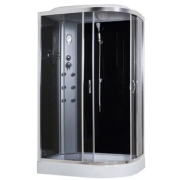 Гідромасажний бокс Sansa 120х80 см профіль сатин/скло сіре 8890D/15-L