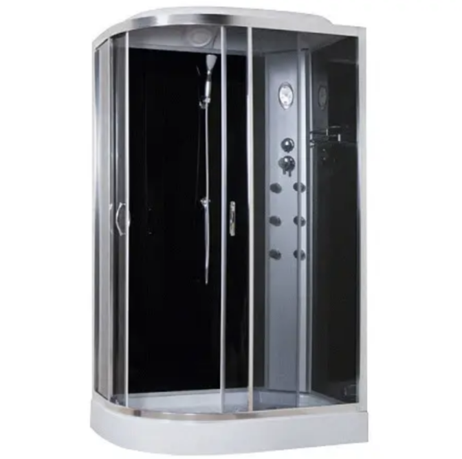 Гидромассажный бокс Sansa 120х80 см профиль сатин/стекло серое 8890D/15-R