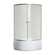 Душевая кабина Fabio 90х90 см профиль сатин/стекло матовое шиншилла F-90/45