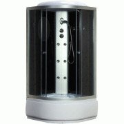 Гидромассажный бокс Fabio 90х90 см профиль сатин/стекло серый TMS-885/40-90+КПУ