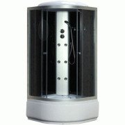 Гидромассажный бокс Fabio 90х90 см профиль сатин/стекло серый TMS-885/40-90