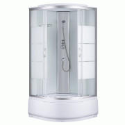 Гидробокс Sansa 90х90 см профиль сатин/стекло прозрачное-lines 7790A/40