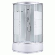 Гидробокс Sansa 90х90 см профиль сатин/стекло прозрачное-lines 7790A/40