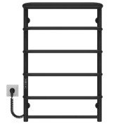 Електрична сушарка для рушників Deffi Стандарт з полицею П6 500х800 ліве підключення JD03 чорний C.SP.80.50.6.E.B.L.1