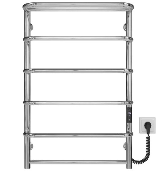 Електрична сушарка для рушників Deffi Стандарт з полицею П6 500х800 праве підключення JD03 хром C.SP.80.50.6.E.C.R.1