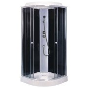 Гидробокс Sansa 100х100 см профиль сатин/стекло серое 6690A/100-15Ч