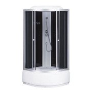 Гидробокс Sansa 80х80 см профиль сатин/стекло серое 6690A/80-40