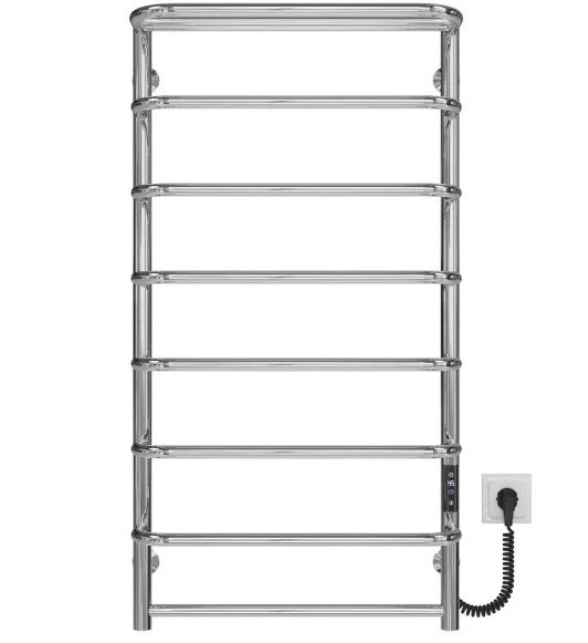 Електрична сушарка для рушників Deffi Стандарт з полицею П8 500х1000 праве підключення JD03 хром C.SP.100.50.8.E.C.R.1