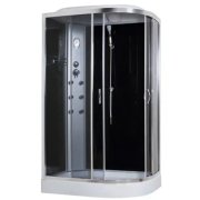 Гидромассажный бокс Sansa 120х80 см профиль сатин/стекло серое 8890D/15-L