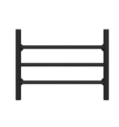 Сушка для рушників водяна Deffi Оріон П3 500х400 бічне ліве підключення чорний C.OR.40.50.3.B.B