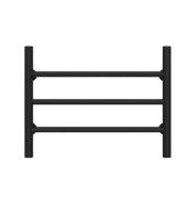 Полотенцесушитель водяной Deffi Орион П3 500х400 боковое правое подключение черный C.OR.40.50.3.B.C