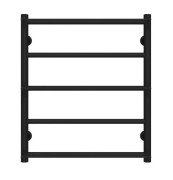 Полотенцесушитель водяной Deffi Ladder П5 500х600 боковое правое подключение черный C.LK.60.50.5.B.C