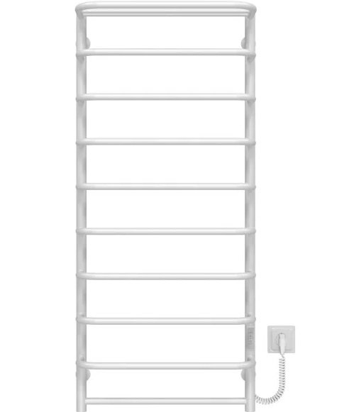 Электрический полотенцесушитель Deffi Стандарт с полкой П10 500х1200 правое подключение WD03 белый C.SP.120.50.10.E.W.R.3