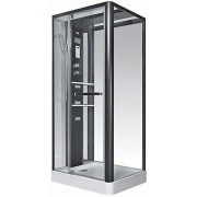 Гідромасажний бокс Miracle 110х90 см профіль чорний/скло прозоре NA113-3A