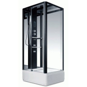 Гідромасажний бокс Miracle 110х90 см профіль чорний/скло прозоре NA115-3A