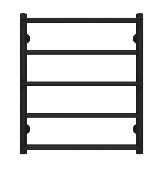 Полотенцесушитель водяной Deffi Ladder П7 500х700 боковое левое подключение черный C.LK.70.50.7.B.B