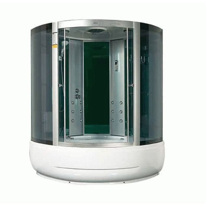Гидромассажный бокс Miracle 135х135 см профиль сатин/стекло серое F40-3/Rz