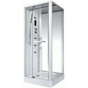 Гидромассажный бокс Miracle 100х80 см профиль белый/стекло прозрачное NA112-3