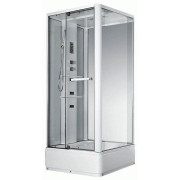 Гідромасажний бокс Miracle 110х90 см профіль білий/скло прозоре NA115-3