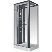 Гідромасажний бокс Miracle 110х90 см профіль чорний/скло прозоре NA113-3A