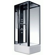 Гідромасажний бокс Miracle 110х90 см профіль чорний/скло прозоре NA115-3A