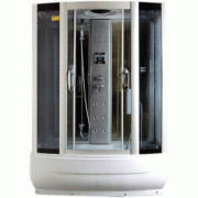 Гидромассажный бокс Miracle 150х85 см профиль сатин/стекло серое TS8002/Rz